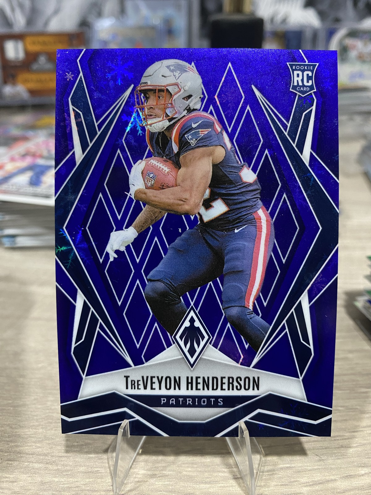2025 Panini Phoenix - Rookies TreVeyon Henderson #187 Blue Winter /199 (RC)