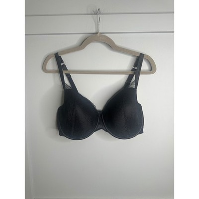ThirdLove Luxe Lace Demi Bra Black Underwire Mesh 36F