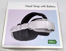 VR Head Strap with 6000mAh Battery for Meta Q...