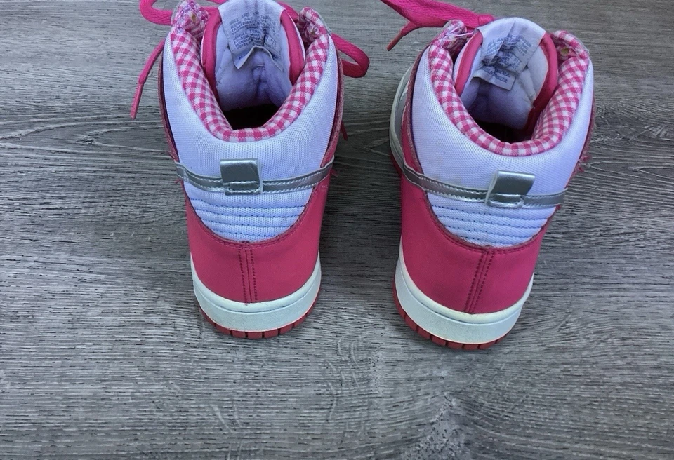 Nike Dunk High Pink/White Sneakers US Youth GS Size 6Y 6 316604-115 Shoes - Image 3 of 4
