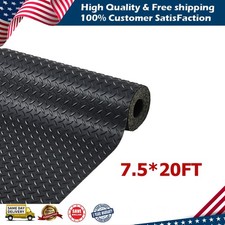 7.5 x 20 ft Garage Floor Mat 2.8 mm Thickened Roll Diamond Plate PVC Garage Mats