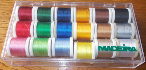 Madeira German Rayon Machine Embroidery Thread Kit - 18 Colorful Spools #40