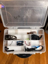 🎣 Fishing Tackle Box – Jigs, Worms & Soft Plastics – Freshwater Mix 
