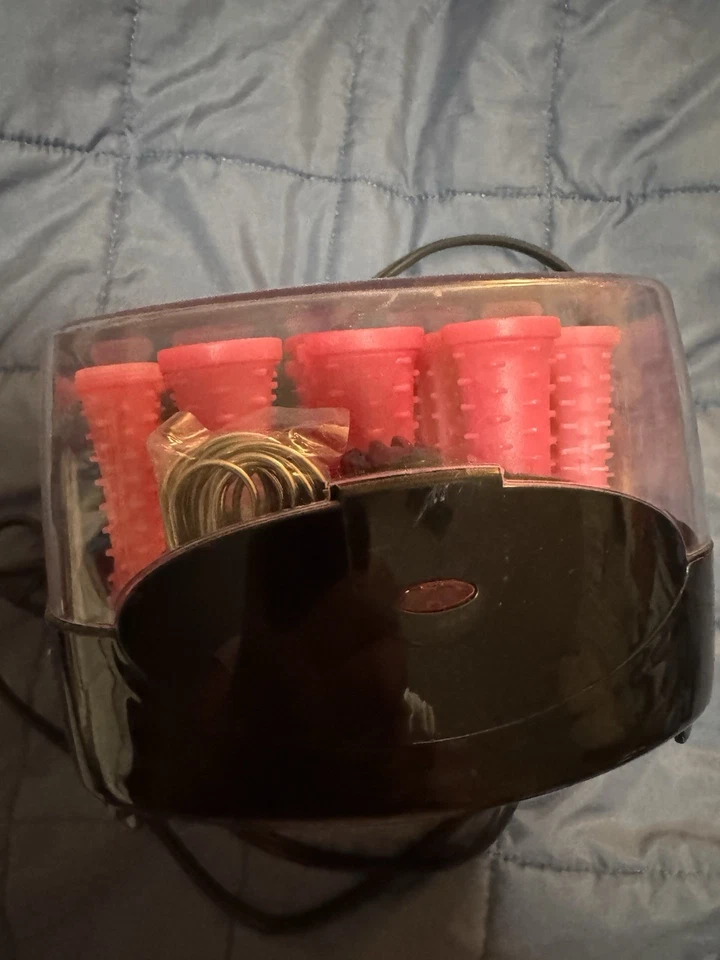 Conair Curls & Waves Multi-Size Hot Rollers Curlers 20 HS83N Pink With Clips - Image 2 of 3