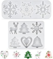 Silikonform Weihnachten 2 StüCk Schneeflocke Harz Backformen Fondant Kekse DIY