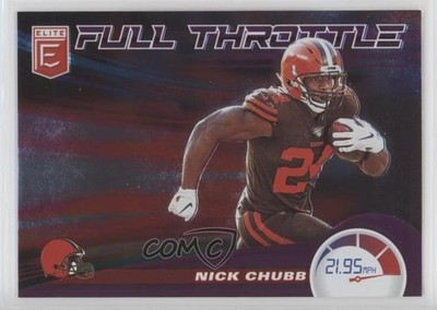 2020 Panini Donruss Elite Full Throttle Purple 61/75 Nick Chubb #2 uk2