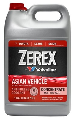Zerex Asian Vehicle Red Antifreeze Coolant Concentrate 1 Gallon 1 Gallon, 