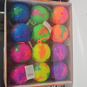 Flashing Light-Up Spiky Ball Set Assorted Colors - Light-Up Spiky Balls Box Set