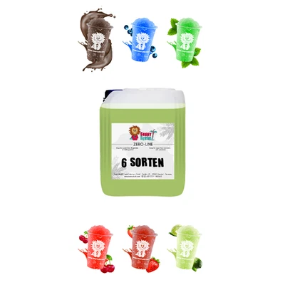 SunnySlush® 4x5 Liter Slush Sirup Konzentrat - Slush-Eis - Zero - Zuckerfrei