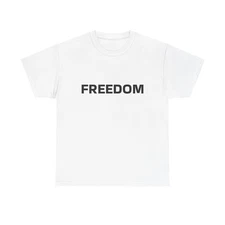 Freedom Charlie Kirk T Shirt USA Unisex Heavy Cotton Tee ALL SIZES
