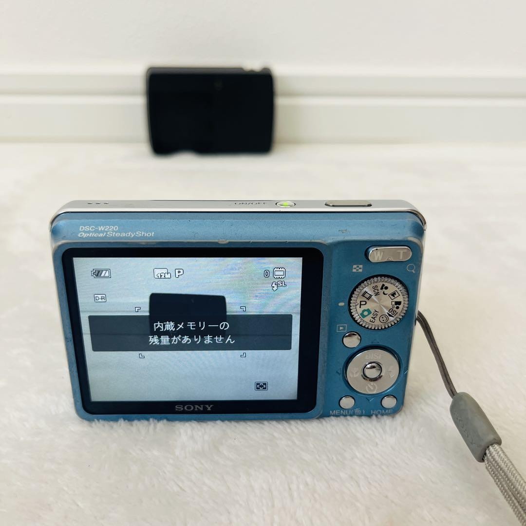 SONY Cyber-shot Light Blue Digital Camera DSC-W220 Japanese