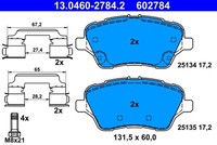 Bremsbelagsatz Scheibenbremse ATE 13.0460-2784.2 (1Satz-1Stk)