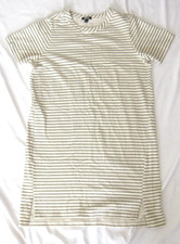 Buffalo David Bitton Coastal Nautical Striped T-Shirt Dress Cream Green (WB515)