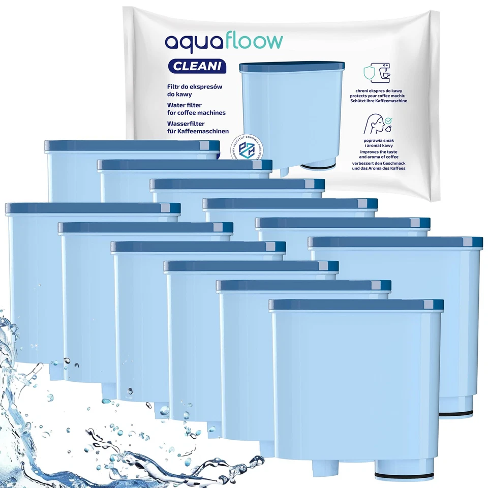 AQUAFLOOW 12x Wasserfilter für Philips Saeco AquaClean CA6903/10 Kaffeevollautomaten