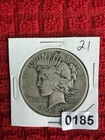 1921 Peace Dollar $1 Silver Coin Circulated Uncertified 0.9 Fineness US
