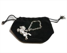 Authentic HERMES Cheval Horse Keychain Vintage Sterling Silver 3556