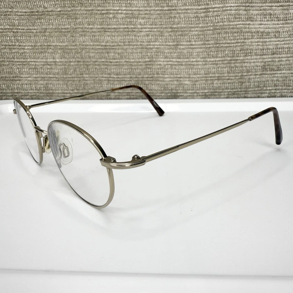 Marco de gafas Flexon Edison 600 710 redondo dorado 47-19-140 marcos Foto 3 de 4