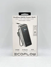 EcoFlow Rapid Power Bank 25000mAh 100W Built-in & Retractable Cables Compatible