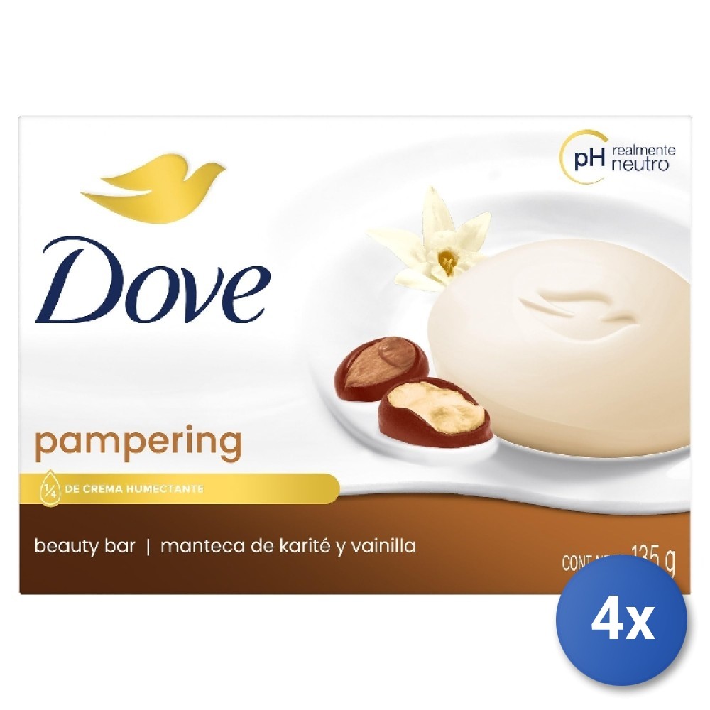 4x Dove Soap Bar 135 Gr Shea Butter Beige