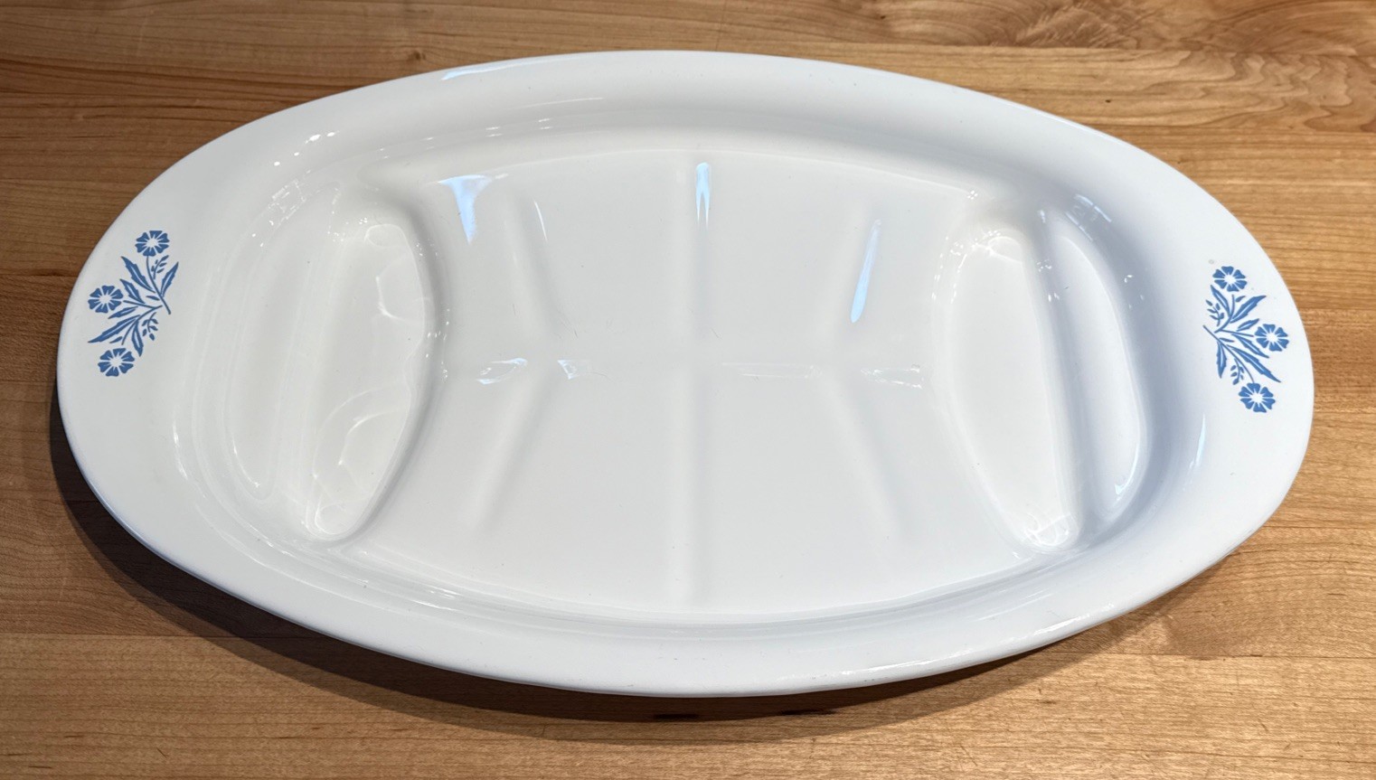 Corning Ware Blue Cornflower P-19 Serving Meat Platter Dish 