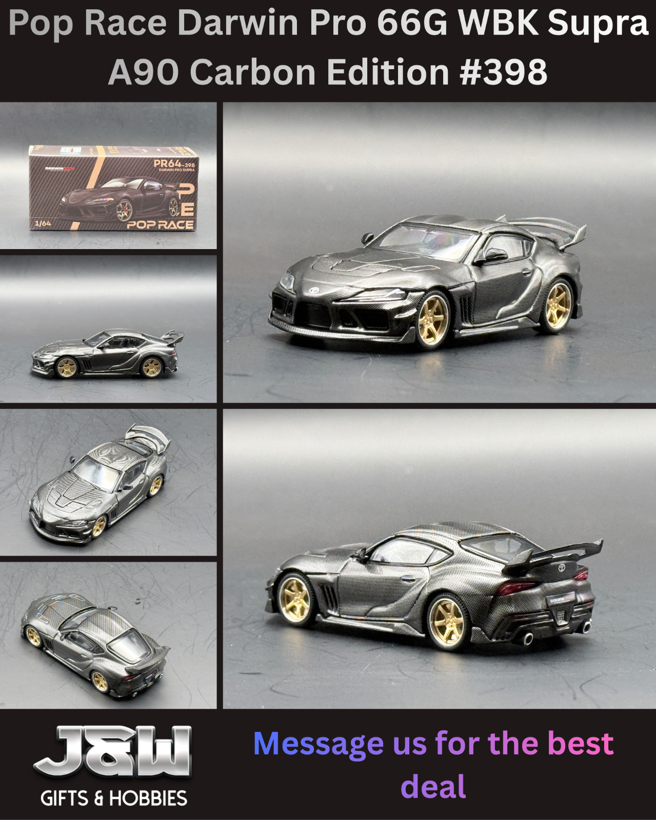Pop Race Darwin Pro 66G WBK Supra A90 Carbon Edition 640398 1/64