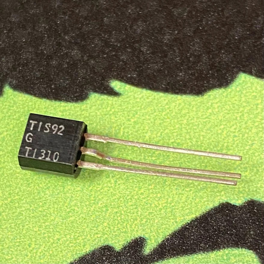TIS92G - TI - Small Signal Bipolar Transistor, 0.4A I(C), 40V V(BR)CEO, 1-Elemen