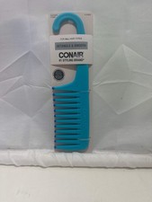 Conair Shower Comb Detangle Smooth Wide Tooth Comb Blue