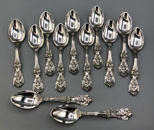 Francis I by Reed & Barton sterling silver set of 12  Demitasse Spoons 4.25"