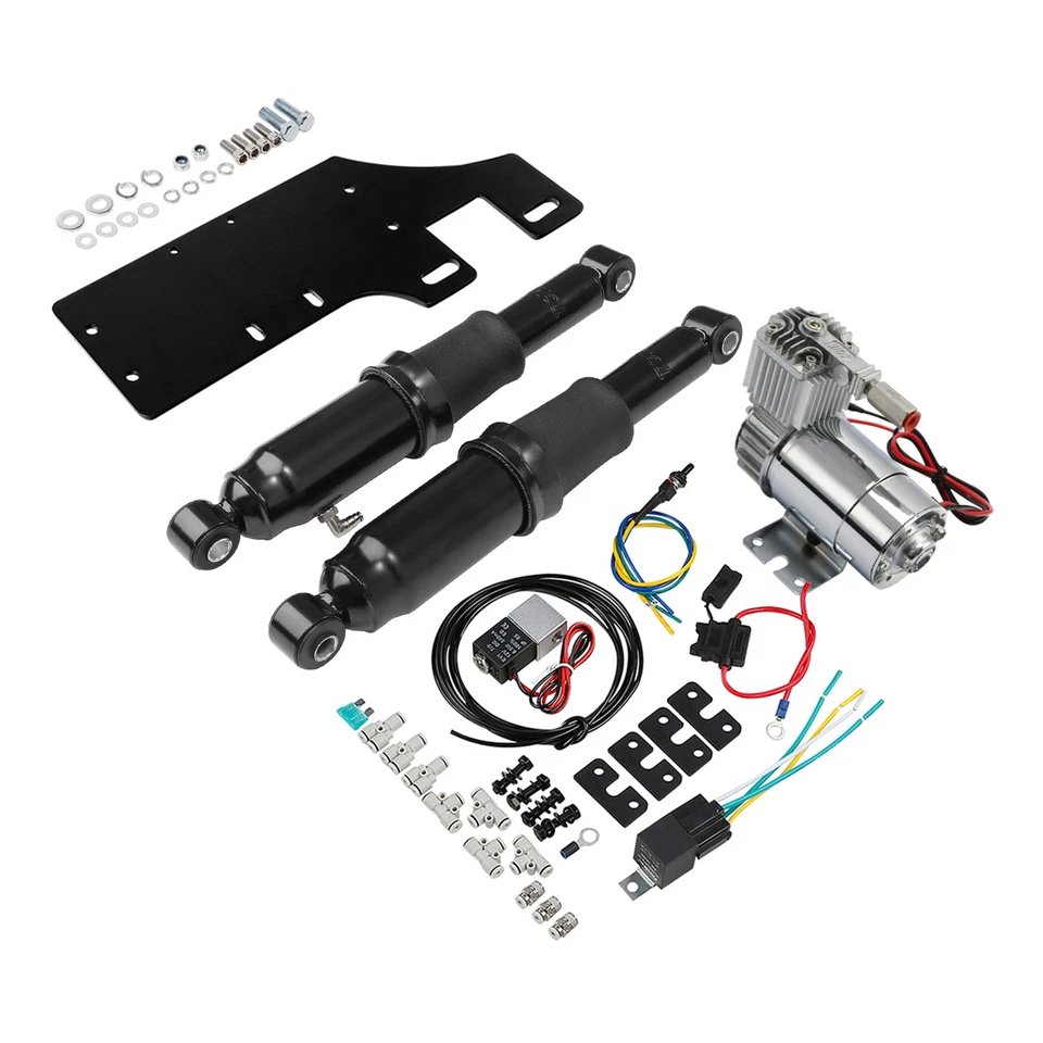 Rear Air Ride Suspension Kit Fit For Harley Electra Street Road Glide King 94-Up - Image 4 of 4