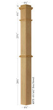 4375 poplar box newel post