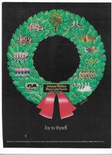 Johnnie Walker Black Label Scotch & Doral Cigarettes 1973 Christmas Holiday Ads