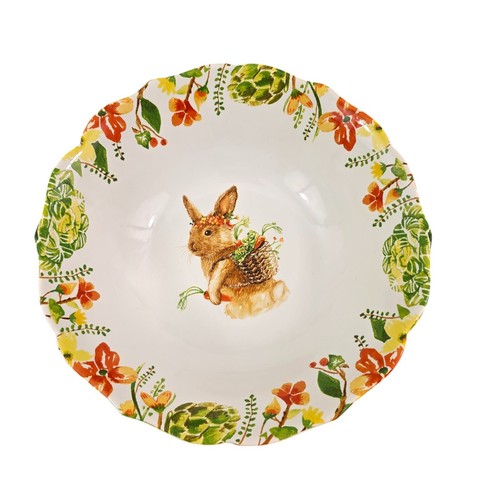 Pier 1 Imports Lilly Conejo de Pascua Conejo 10" Porcelana Ensaladera para Servir - Imagen 11 de 16