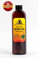NEEM OIL ORGANIC UNREFINED CONCENTRATE VIRGIN COLD PRESSED PURE RAW 12 OZ