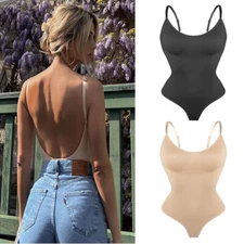 Backless Women Bodysuit Shapewear Tummy Control Body Shaper Tank Tops Slimming