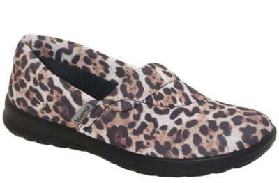 Boaonda Fit OCEAN mocassins tenis FEM TEC onca/branco azaleia