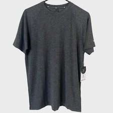 Kenneth Cole Tech Athletic T-Shirt Mens Medium Gray Stretch Short-Sleeve Tee New