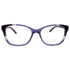 AUTHENTIC & NEW - SCOTT HARRIS - SH592 C1 53/16/140 - PURPLE - EYEGLASSES & CASE