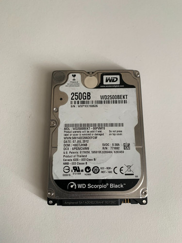 Western Digital Scorpio Black WD2500BEKT Festplatte SATA 250GB - Silber