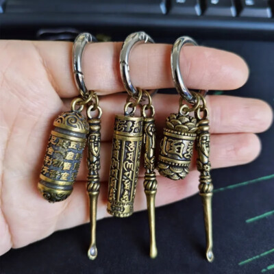 3 Styles Vintage Bronze DIY combination pendant Keychain Openable mini tool Key