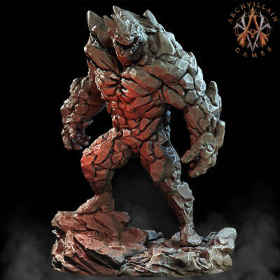 3D Printed Archvillain Games Magma Lords - Magma Elemental 28mm 32mm D&D