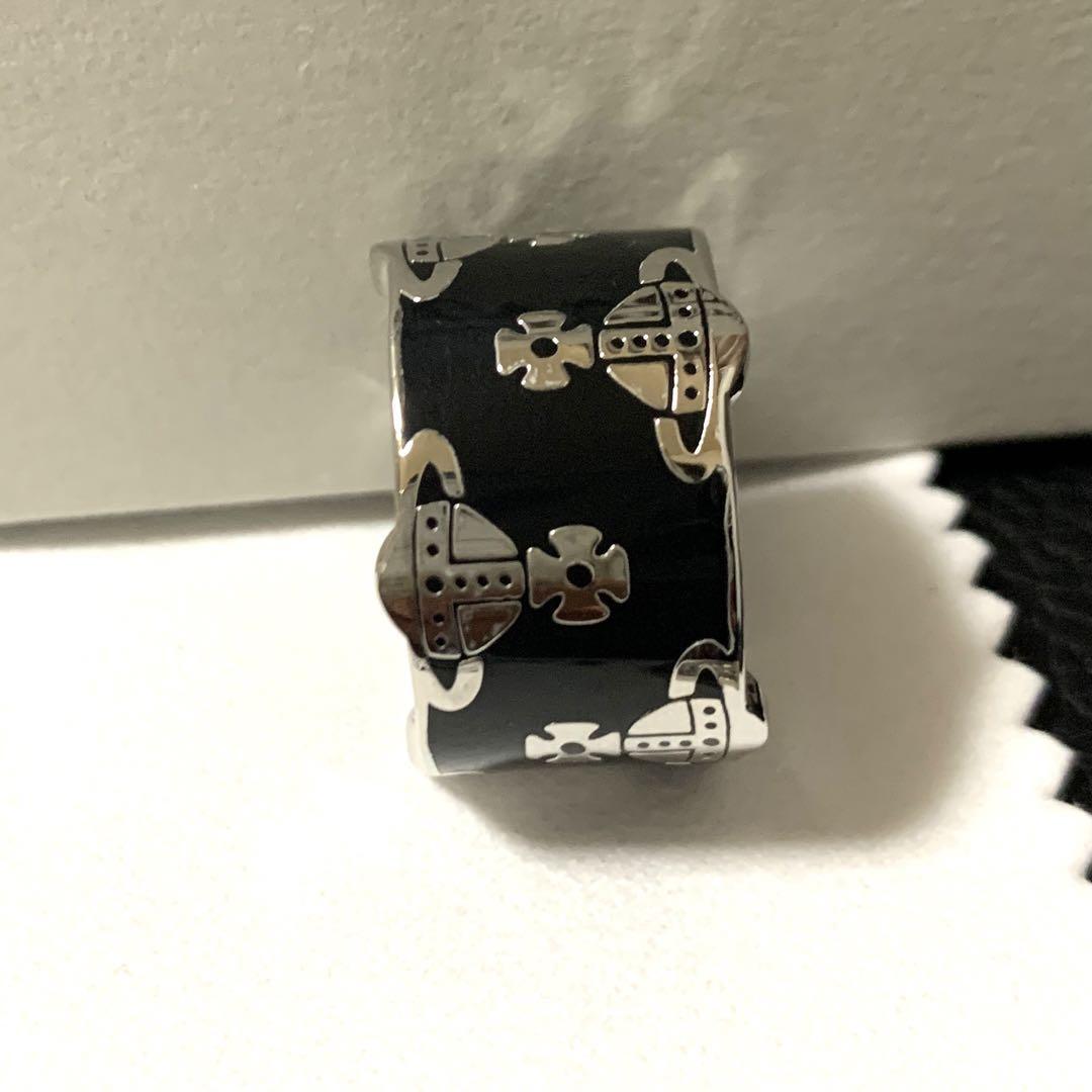 Vivienne Westwood Ring Size 7.5-8 Silver/Black NO BOX