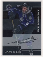 2001-02 Be A Player BAP Signature #213 Andreas Lilja Auto Autograph