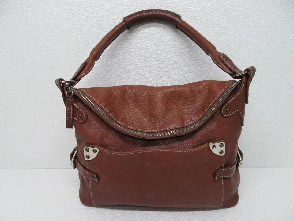 Nuovedive 单肩包棕色真皮手提包钱包意大利制造 — 第 4/4 张图片