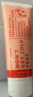 STEP UP BEAUTY FOOT &HEEL CREAM SHEA BUTTER+PEPERMINT BLEND INTENSIVE 7.02FLOZ
