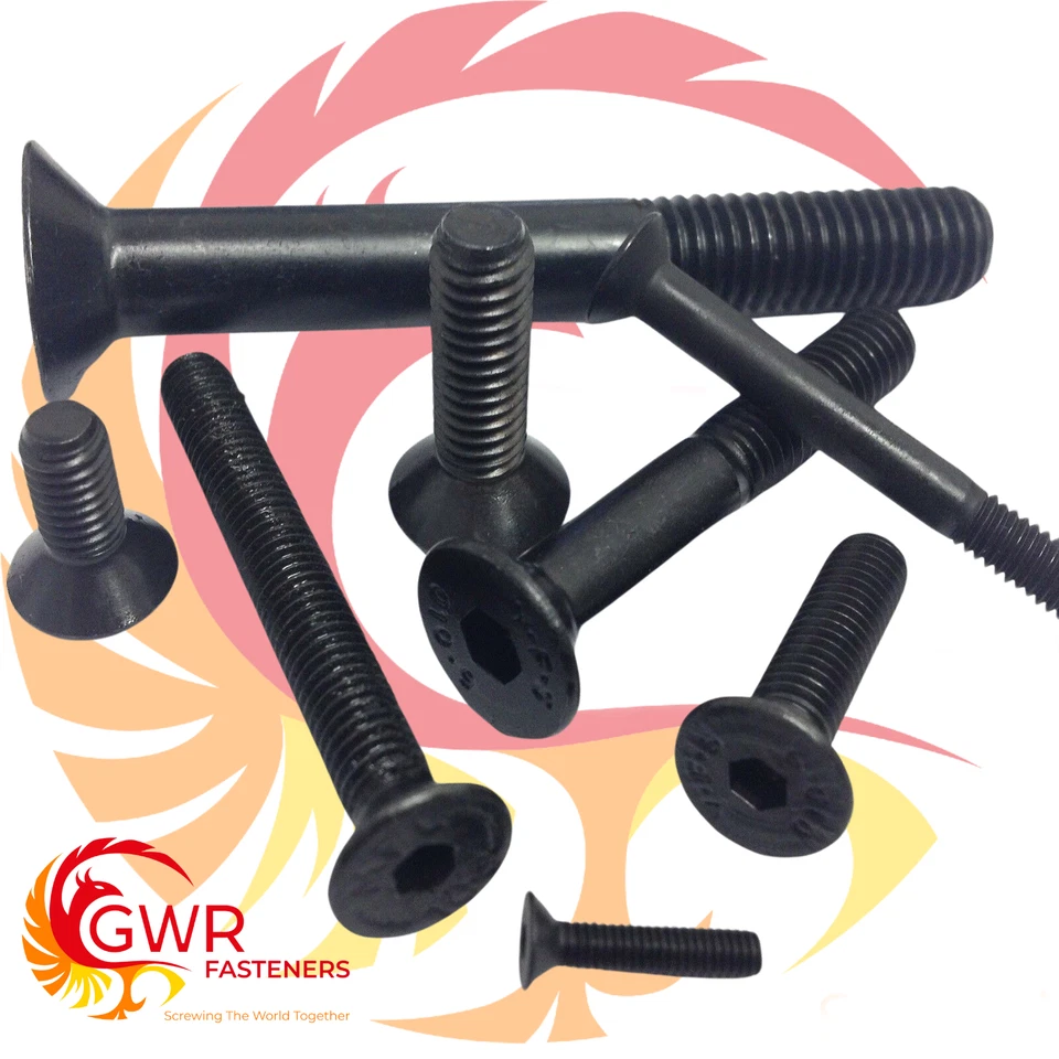 GWR FASTENERS M2 M2.5 M3 M4 M5 M6 SOCKET COUNTERSUNK SCREWS 10.9 HT CSK HEX ALLEN KEY BOLTS