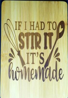 If I Had To Stir It Saying Laser Engraved Cutting Board 