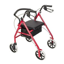 US Heavy Duty Rolling 286 LB Extra Wide For Elderly Rollator Walker Padded Seat