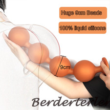 Huge Anal Plug 9cm Anal Beads Silicone Soft Anal Balls Big Buttplug Sex Toy