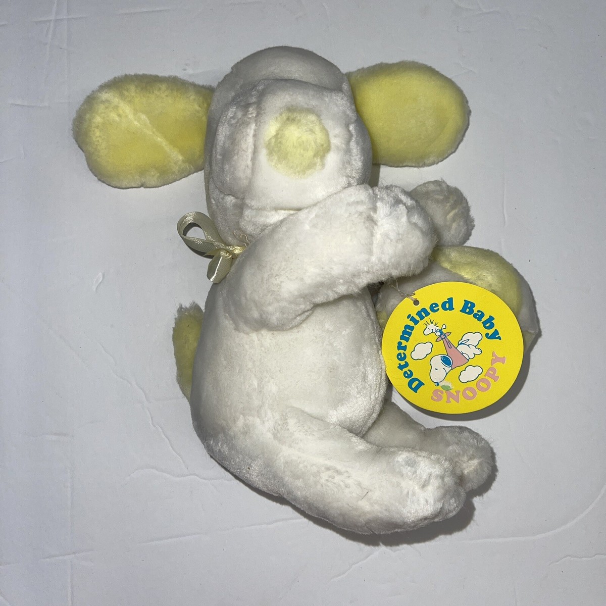 Vintage NWT RARE 1968 DETERMINED BRAND Baby SNOOPY Yellow & White