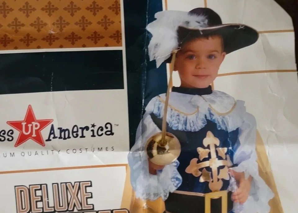 Disfraz Caballero Medieval Renacimiento Mosquetero Premium Deluxe Talla Pequeña 4-6 Foto 3 de 4